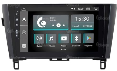 JF Sound - Autoradio Android JF-031NX-X7C-1 - Per Nissan Qashqai (2014-2020) con Radio di Serie Base - 10 HD - CarPlay/Android Auto via Cavo - GPS - 2GB RAM - 32GB ROM - DAB+ - Prodotto in Italia