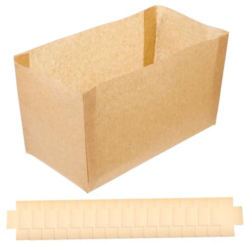 MOLUCKFU 50pièces Caisse à Gâteaux Moules à Gâteaux Emballages à Toasts Papier Sulfurisé Résistant Chaleur Pour Cuisson Du Pain Toasts