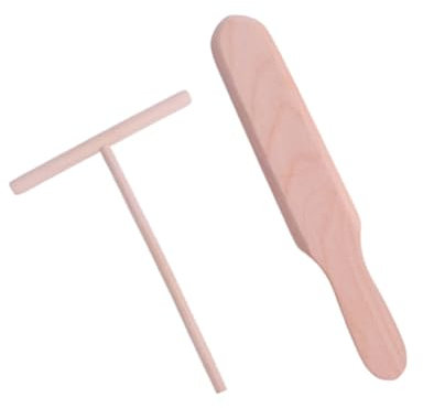 ABOOFAN 2piezas Espátula y De Madera Para Hacer Crepes y Panqueques Utensilios De Cocina Para Repostería Casa y Cocinas Profesionales