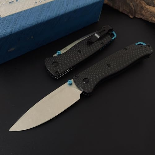Amacigana 18.2 cm Klappmesser, faltbare Klinge aus S90V, Griff aus Kohlefaser, geeignet für Outdoor, Wandern, Camping (groß)