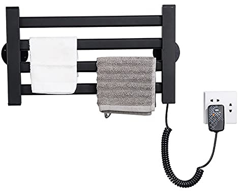 WQPMNYG Piccoli portasciugamani elettrici da Parete, 45 W, a Basso consumo, scaldasalviette in Alluminio, scaldasalviette a 4 Barre LWX