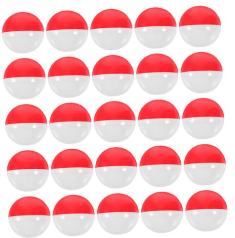 ERINGOGO 50pcs 65mm Red White Round Vending Toy for Candy Containers Party Favors and Gumballs Balls for Vending Machines