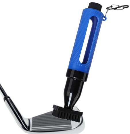 Brosse de nettoyage pour club de golf – Brosse à bouteille de type presse, poils rigides d'eau, outil de nettoyage puissant | Matériau de haute qualité facile pour fer à repasser, bois, putters