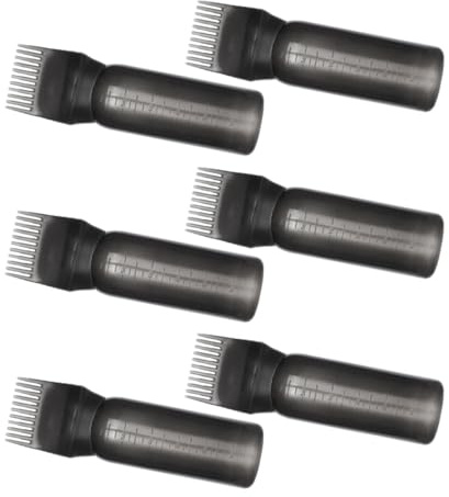 LIFKOME Botellas Aplicadoras para Tinte de Cabello 160ml de Pp Negro, Diseño Graduado y Resistente, Paquete de 6 Unidades para Uso en Casa y Salón