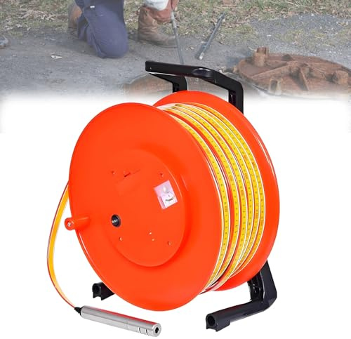 Pnpaea Jauge De Profondeur d'eau De Puits,GéNéRique Indicateur De Profondeur Deau De Puits,pour La Surveillance des Niveaux des Eaux Souterraines dans Les Projets HydroéLectriques 30m(98.4ft)
