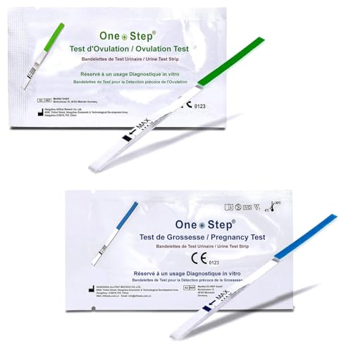 One+Step 50 x Tests d'ovulation en bandelette (20mIU/ml) + 20 x Tests précoces de grossesse bandelettes (10mIU/ml)