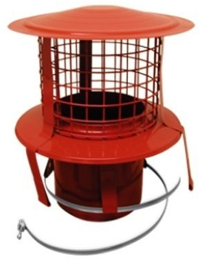 Pot Hanging Solid Fuel Chimney Liner Cowl 5 (125mm) Terracotta