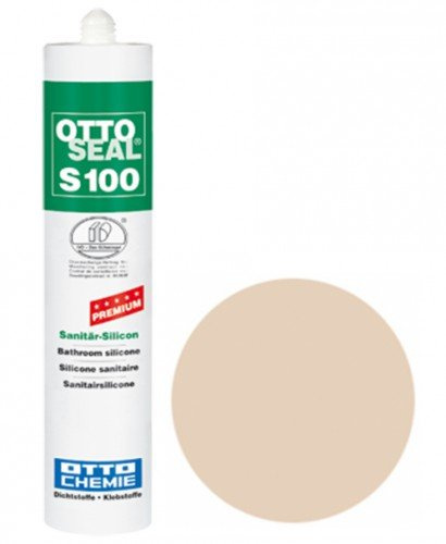 OTTOSEAL® S100 Premium-Sanitär-Silikon/Silicon 300 ml - Strandbeige C1106 Silikon Sanitär Fugen Dichtstoff Abdichtung mit einzigartigen Verarbeitungseigenschaften