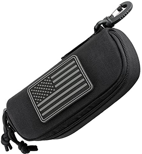 WYNEX Étui à Lunettes Rigide pour Homme Femme Poche Molle Tactique pour Lunettes Universel Boitier à Lunettes de Soleil Antichoc Boîte Lunettes en 1000D Nylon avec Fermeture Éclair