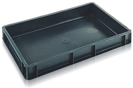 10x 12 Litre Euro Stacking Container (600L X 400W X 75H MM) (Grey)