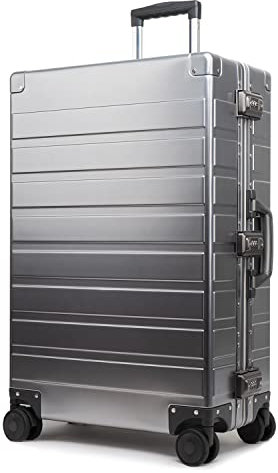 TRAVELKING Hartschalenkoffer aus Aluminium, verschiedene Größen, 50,8 - 71,1 cm, metallisch, 28