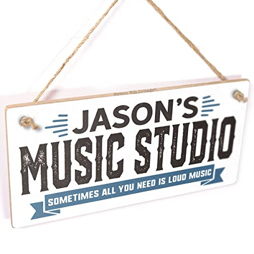 Personalised Music Studio Sign, Loud Music Band Decor | Music room marker for studios and loud music lovers