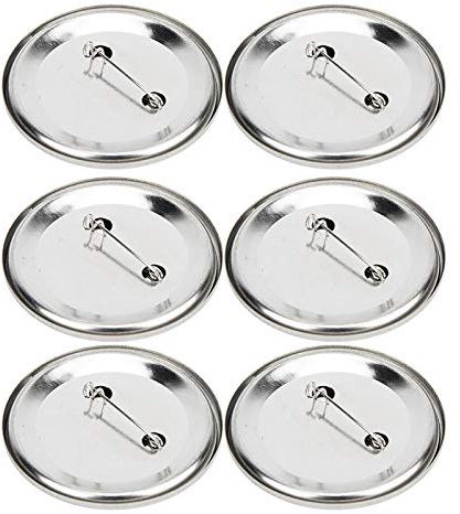DIY Button-Rohlinge Set mit Metallic-Kappen, 56mm, 100 Stk. | Komplettes Bastelset Für Individuelle Anstecker, Robuste Stahlplatine Und Klare Pet-Folie