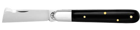 DUE BUOI 203C Coltello da Innesto Professionale Alberi da Frutto e Giardinaggio Acciaio Inossidabile Böhler N690 Manico in Corno