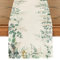 Grüner Eukalyptus Frühling Tischläufer Grünes Blatt Tischlaufer Sommer Küche Waschbar Esstisch Dekoration Tischdecke für Drinnen und Draußen Urlaub Party Wohnzimmer Dekor 40 x 140 cm