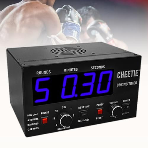 YMAOMAO Minuteur D'intervalle De Boxe Classique, Minuterie De Gymnastique Professionnelle avec Affichage LED, Temps D'entraînement Sélectionnable Et Répétitions De Cycle, Minuterie D'intervalle,Blue