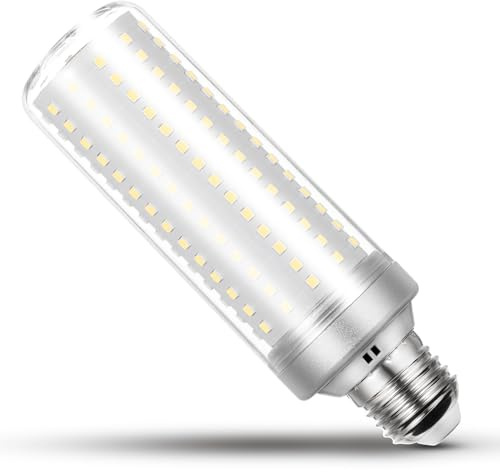 Big Size: 1.77x 5.90inches E26/E27 200W Equivalent LED Corn Light Bulb, 20W 3000LM Non Dimmable 6000K White, Bright E26 Base LED Bulb for Candelabra Ceiling Fan Home Garage Warehouse Indoor,1 Pack