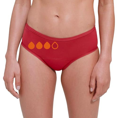 snuggs® Period Underwear Periodenunterwäsche Classic - Periodenslip für Starke Blutung | Dünne und saugstarke Menstruationsunterwäsche | Inkontinenz | Made in EU | Recyceltes Nylon | Himbeere | M