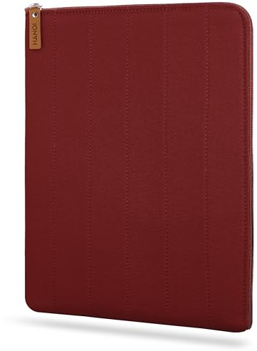 HANOI Collection® Lisboa™ Funda para libros de lectura con cremallera acolchada. Funda de libro acolchada grande. Funda libro grande. Funda protectora de libros de lectura