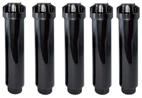 5x Irrigatore statico pop-up da 1/2 - Regolabile sino a 360° - Gittata fino a 3,1 m - Corpo 15 cm - Alzata 10