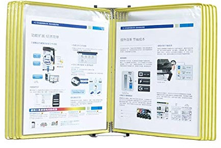 XSMYdpuk Desktop-Referenzsystem, klein, langlebige Schreibtisch-Displayeinheit, 20 doppelseitige Tafeln, mehrere Farben erhältlich, für A4-Papier (2130 cm). (Farbe: Blau)