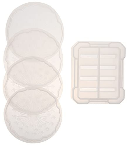 KONTONTY Silikonform Für Epoxidharz Untersetzer Dekorative Tassenmattenform Handgefertigte Untersetzerform Diy-form Zur Herstellung Langlebige Gussform