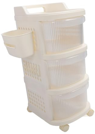 Beweglicher Wickelwagen, 3-stufiger Rollender Aufbewahrungsorganisator, Windelwickelstation f¨¹r Kinderzimmer, B¨¹ro, Badezimmer, K¨¹che