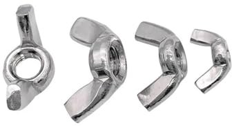 5-10 Stück M3 M4 M5 M6 M8 M10 M12 M16 DIN315 A2-70 304 Edelstahl Rändelmutter Handfest Rändelmutter Schmetterling Ohr Flügelmutter anziehen(White zinc plated,10pcs M8)