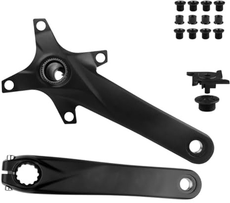 QUYCOIU Fatbike Kurbelgarnitur Snow Beach Fahrrad Kettenradgarnitur 170mm Integriert Hohl 104 Links Und Rechts Kurbelarm-Set Aluminium-Legierung Leichtgewicht(100(176mm))