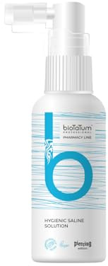 bioTaTum Hygienische Piercing Spray Saline Solution - Clean Skin Piercing Spray/Piercing Pflegespray - Piercing Aftercare - After Piercing Solution für Ohren, Nasen, Körper, Bauchnabel-Piercings