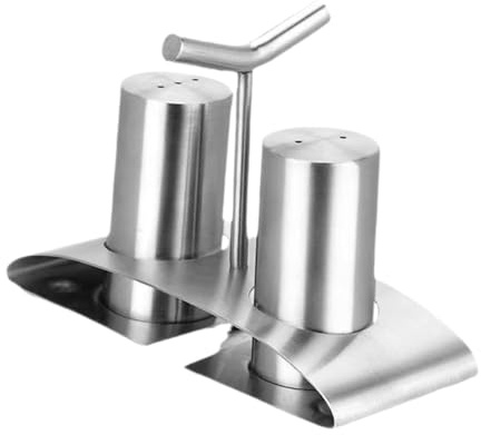 FytStycale Coctelera de Acero Inoxidable, Utensilios de Cocina con Soporte, Recipiente para condimentos, Bote para condimentos para Mesa de Camping, Boda, RV,
