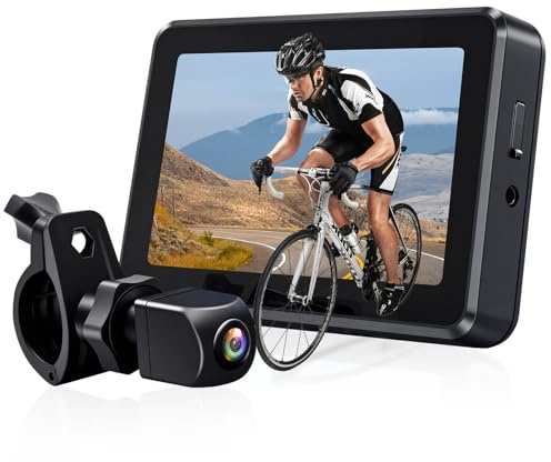 YUZINO Rückspiegel Fahrrad mit Nachtsichtfunktion, Fahrradspiegel für Lenker mit 4.3-Zoll-Bildschirm, 110° Weitwinkel-1080p-Monitor & 5000-mAh-Akku, unverzichtbare Sicherheitsausrüstung für E-Bikes