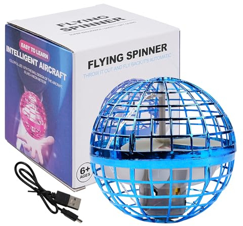 Hominas Fliegender Ball Magic Flying Orb Ball mit RGB Licht Hand Controlled Hover Balls Geschenke für Jungen Mädchen 6-12 Jahre Indoor Outdoor Cooles Flugzeug
