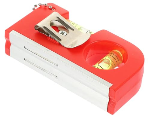 PENIKOKO Niveau à Bulle Horizontal Suspendu Robuste avec Fil Fluorescent Outil de Mesure Précis pour Pose de Revêtements Extérieurs et Aménagement Extérieur Matériau et Modèle B Rouge