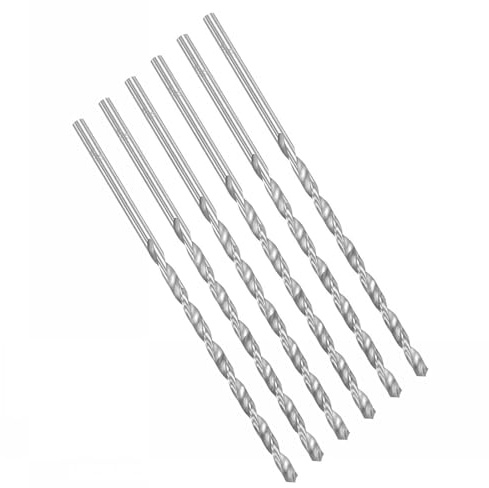 ROWORKX 6Pcs 5mm x 160mm Extra Long HSS Twist Drill Bits - Straight Shank Spiral Drill Bits for Wood, Metal, Aluminium, Plastic