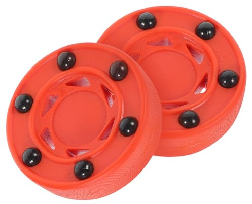 PACKOVE Discos de Hockey sobre Patines para Entrenamiento Profesional, 2 Piezas, Material de Alta Densidad Resistente a Impactos, Disco de Hockey Callejero para Práctica en Superficies