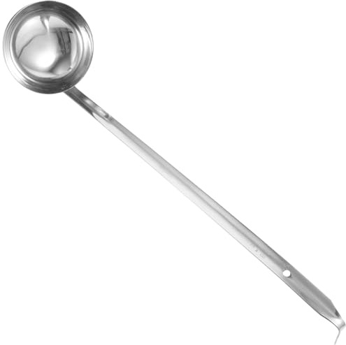 Tofficu Cucharón Sopa de Acero Inoxidable, Cuchara Sopera Larga Multiusos, Mango Antideslizante y Superficie Lisa, para Servir Sopa en Cocina y Cantina