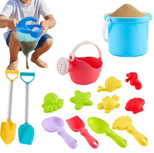Sandkastenspielzeug 15-teiliges Tragbares Buntes Set Für Spaß, Unterhaltung