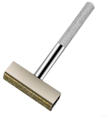 Schleifscheiben-Abrichter T-Form Diamant Dressierwerkzeug für Handheld Grinder präzises Abrichten von Schleifsteinen rutschfester Griff wasserfest 97mm silber robustes Werkzeug