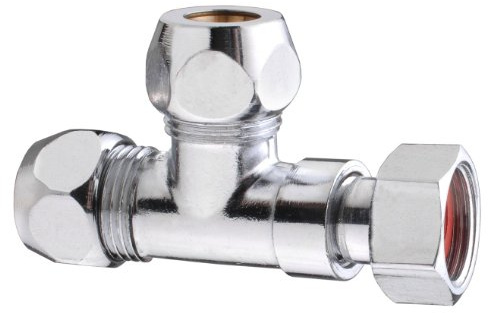 Cornat TEC581850 T-Quetschverschraubung, 3/8 Zoll x 10 mm x 3/8 Zoll x 10 mm x 3/8 Zoll Innengewinde