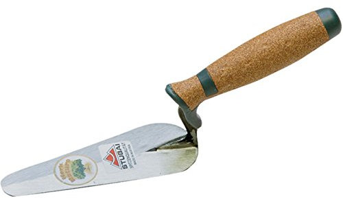 Stubai 431016KG Autriche Truelle Langue avec Manche en Liège, Argent/Brun, 160 mm