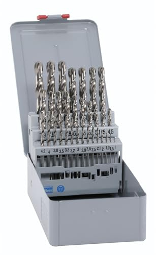 ALPEN Spiralbohrer Set HSS Cobalt 32-teilig (ø 1-10 x 0,5 mm, Bohrer kurz, DIN 338, Bohrer selbstzentrierend, 5% kobaltlegiert) 101232100