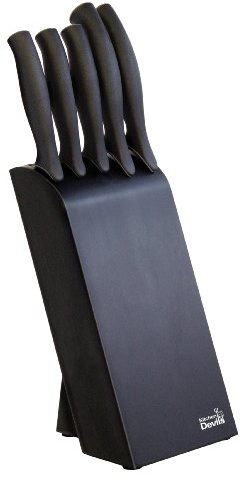Kitchen Devils S8603015 Control Knife Block, stainless_steel, Black, 16 x 13 x 38.5 cm