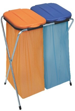 21.07.02 Portasacchetto ecofix-2 per la Raccolta Differenziata Coperchi Colori Assortiti (A/B/V/G) Misure Cm 66x42x78h