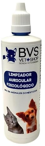 BVS Vet Shop | Limpiador Auricular Fisiológico 125 ml para Perros | Limpiador fisiológico para el Mantenimiento de Las Orejas de Perros y Gatos | 125 mililitros