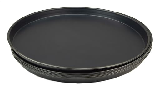 GVK ECO 5 Stück Pizzablech rund aus Blaublech Ø 40cm schwere Profiqualität