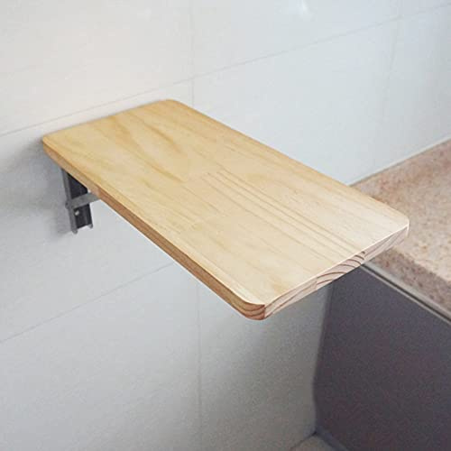 Fällbart väggbord för vardagsrum, massivt trä och konsoler i rostfritt stål | Väggbord Arbetsbord Matbord Hängande Datorbord, Modern design