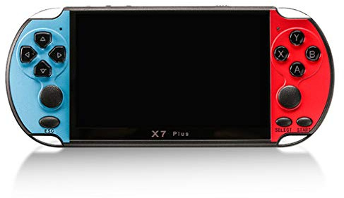 SHOTAY X7Plus 5.1 Pollice Schermo Colorato Console di Gioco Dual Rocker Palmare Retro Game Host Macchina per Gli Amanti Del Gioco Regali Rosso E Blu