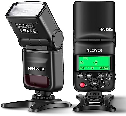 NEEWER NW420-C Mini TTL Speedlite Flash 2.4G Master Slave Mode GN36 HSS Speedlight Compatible with Canon Cameras R6 R5 R3 R M6 850D 800D 760D 750D 650D 600D 7D Mark II 7D 6D Mark II 6D 5D Mark IV/III