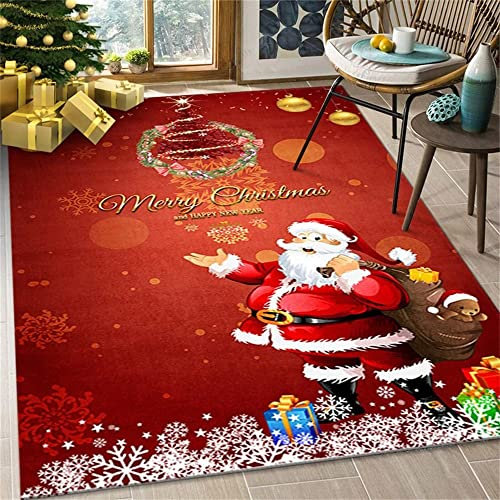 RUGMRZ Kaffeetisch Teppich Anti-Umweltverschmutzung kreatives Hotel Weihnachten Flur deko rot Balkon bodenbelag Teppich Für Terrasse Kaffeetisch Teppich sofa180x270CM